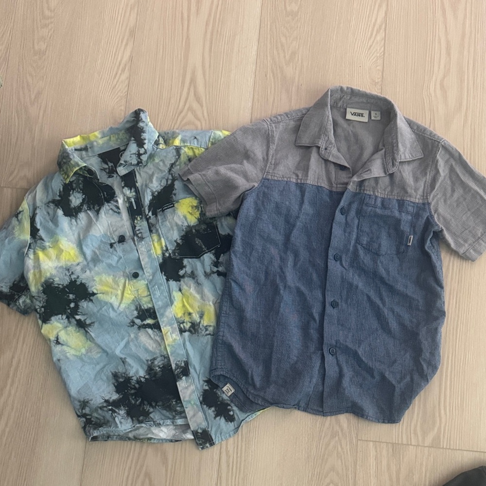 Volcom and Vans button down shirts